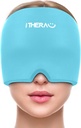 IHERAU Migrén Relief Cap, Soothing Fejfájás Hat, Gel Ice Pack Head Wrap with Hot and Cold Therapy, Fejfájás Relief Cap for Sinus, Puffy Eyes, Tension and Stress Relief Blue