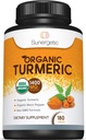 תוספת וטרינרית USDA מוסמך אורגני Turmeric - כולל Turmeric & אורגני שחור פפר - 1,400 מ"ג של Turmeric לשרת - 180 הרוזן (Pack של 1)
