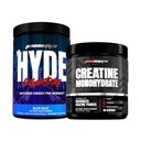 PROSUPPS Hyde Signature Sustained Energy Pre-Workout, Blue Razz - 60 Servierungen und Creatine 300 Bundle