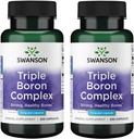 Swanson Triple Boron Complex - Natural Bone Health & Joint Support - Ásványi kiegészítés Featuring Citrate, Aspartate & Glycinate - (250 kapszula) 2 Pack