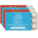 Viter Energy Caffeined Gum 60mg Kofeinas, B Vitaminai, Garantinė, Cukrus Be. (Įvairovė, 12vnt, 4 pakuotėje)