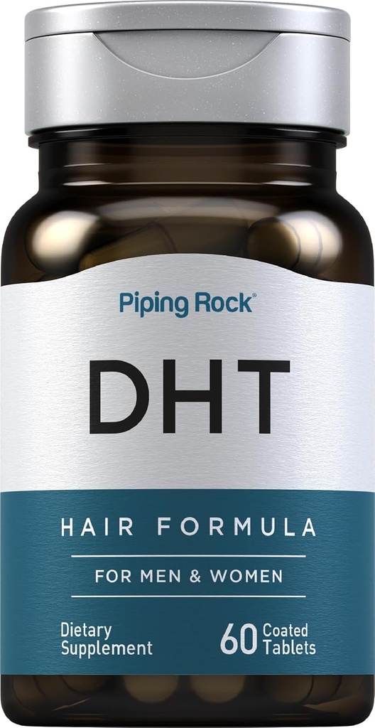 Piping Rock DHT Advanced Hair Formula | 60 Tabletten | für Männer und Frauen | Non-GMO, Gluten kostenlose Ergänzung