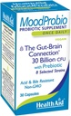 HealthAid MoodProbio 30 Ct, 30 Billion CFU Prebio-rekin, 8 Hautatutako Strains, Once Daily, Acid & Bile Resistant, Gluten, Dairy eta GMO Free, Vegan