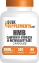 BulkSupplements.com HMB Kapsle - jako doplněk HMB vápníku, Beta- Hydroxy Beta- Methylbutyrát - Gluten Free, 6 Kapsle per Serving (3000mg), 360 Počet (Balení po 1)
