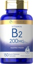 Carlyle ויטמין B-2 | Riboflavin | 200 מ"ג | 150 Count | Vegetarian, non-GMO & Gluten Free Essential Supplement