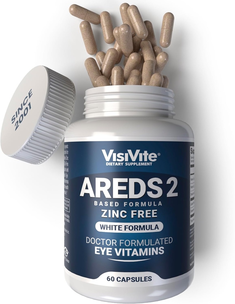Çinko Free AREDS 2 Göz Vitaminleri - çinko Ücretsiz Göz Vitaminleri - Zeaxanthin Plus Lutein Eye Vitaminleri - Soy-Free VCaps - No çinko and Copper VCaps - No Çinko and Copper