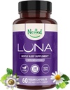 Nested Naturals Luna Sleep Aid - Не-Habbit Forming Natural Sleeping Хапчета за възрастни с естествени съставки - Валериански корен, Мелатонин, лайка, Lemon Balm, и повече - 60 Вегетариански капсули