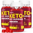 Keto ACV Gummies - 1500mg Apple Cider Vigar with Mother - Веган, Non-GMO, Organic Apple Cider Gummies for Women Men, Detox & Cleanse, 3 Pack