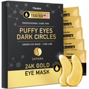 Under Eye Patches (24 Pairs) - 24K Gold Eye Masks Enriched with Abundant Collagen | Diminish Dark Circles and Puffiness | Anti-Aging, Smooth Fine Line, Nourish Skin - Gifts for Women Skin Care