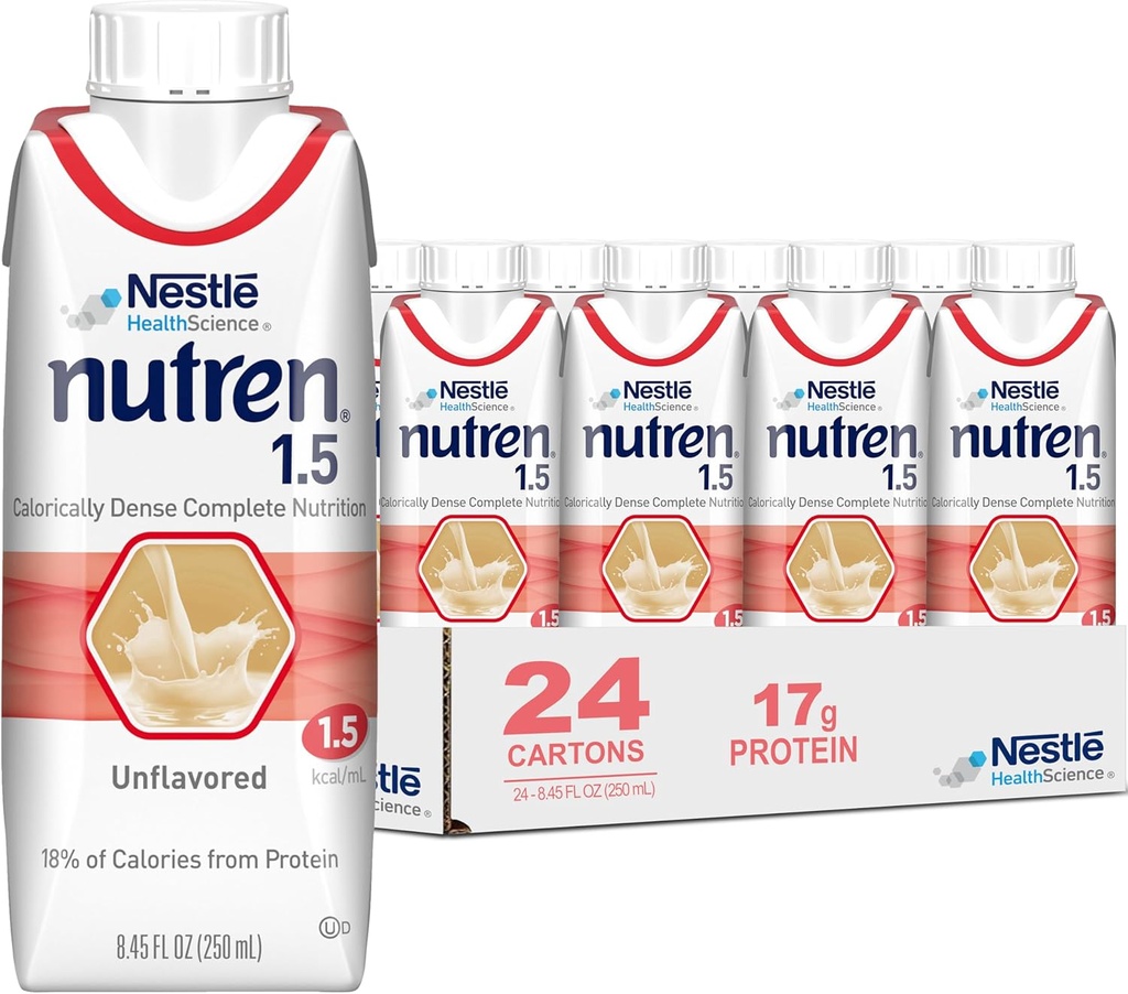 Nestle Nutren 1.5 Tube Krmení Formule Neochucené 250 ml Carton 24 Ct