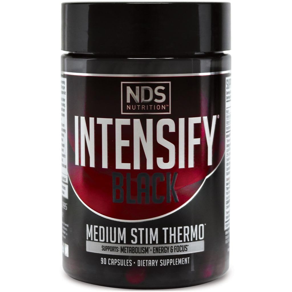 NDS Nutrition Black - Thermogenic Blend with Advantra Z for Fat and Water Loss - Boost Metabolism, Burn Calories, Help Suppress Appetite - Improve Body Tone, Muscle Definition - 90 Capsules