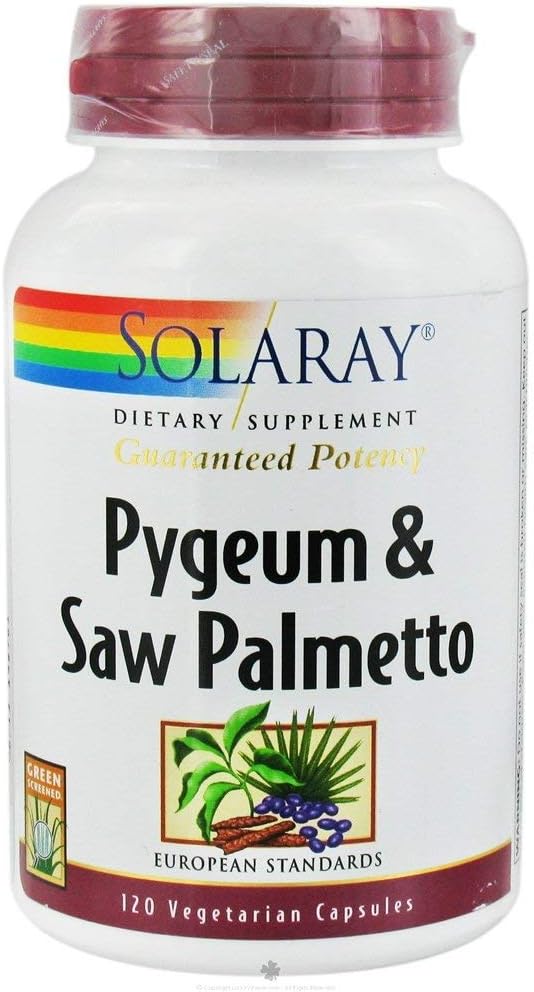 Solaray - Pygeum & Saw Palmetto, 100 mg, 120 czapek wegetariańskich