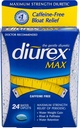 Diurex Max Water Caplets Cafeïnevrij - 24 Caplets, Verpakking van 2