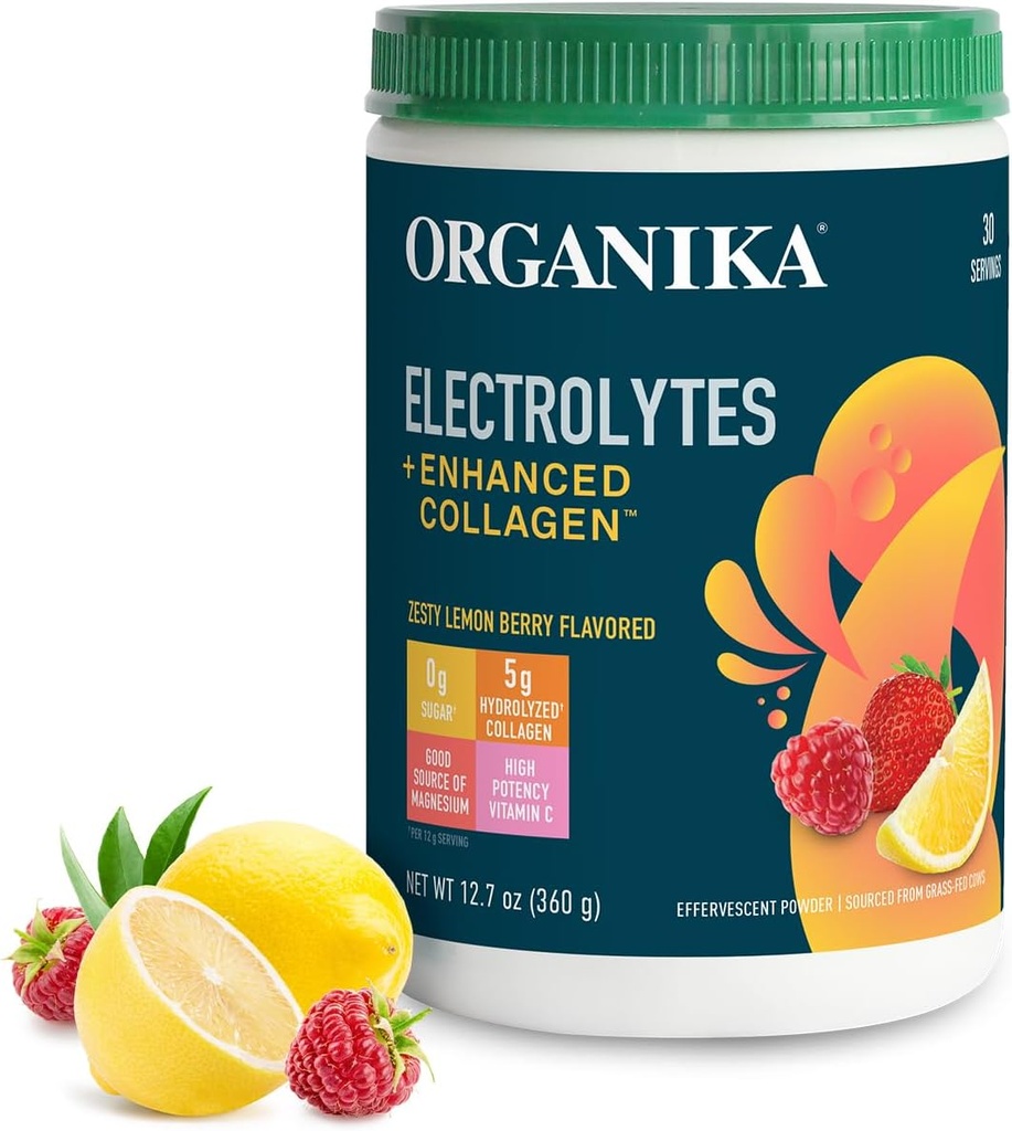 Organik Electrylytes với chất nổ được tăng cường cho phụ nữ & Đàn ông - 13z - Zesty Lemon berry-Flavaored Effervescent điện tửlyte & Colgen
