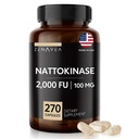 Nattokinase Supplement - 2000 FU of Enzyme - 270 Capsules of Nattokinase 100mg - Gluten Free, Non-GMO, Vegan