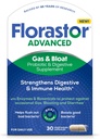 Florastor Advanced Gas and Bloat Probiyotik, Digestive Enzymes və Botanik, Digestive Health üçün Plus Probiotiklər, 30 Kapsüls