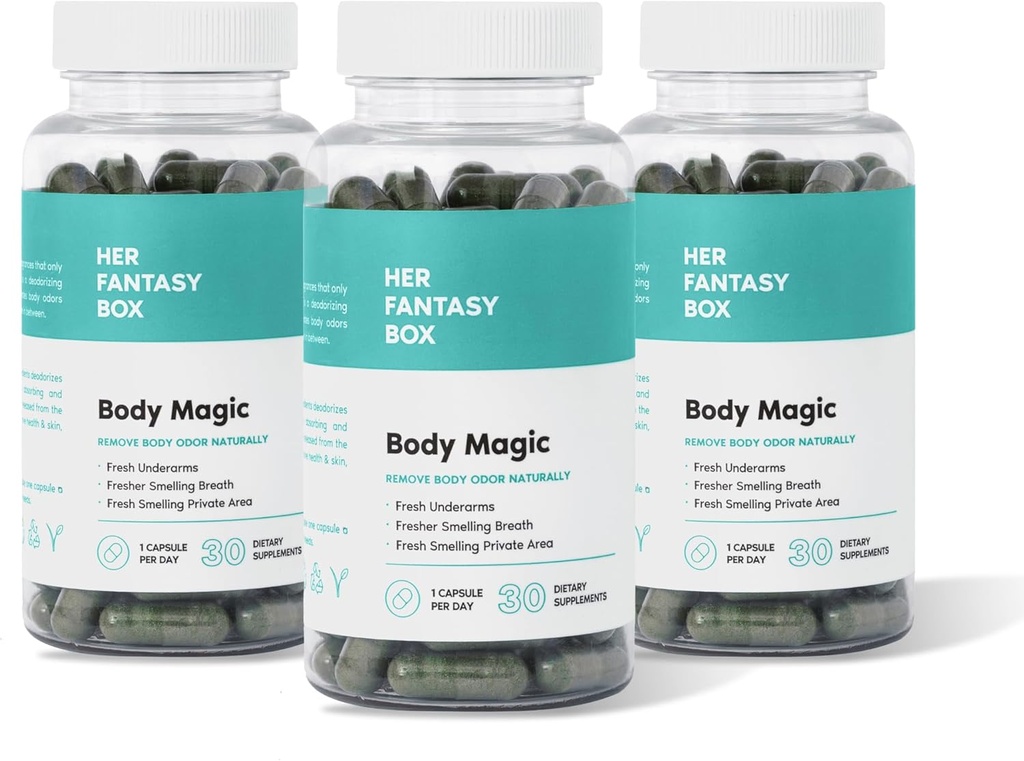 Hennes Fantasy Box | Body Magic | Klorofyll piller for feminine Odor - 3 pakke