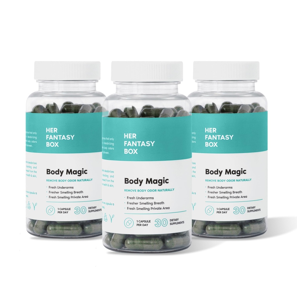Her Fantasy Box | Body Magic | Chlorophyll Pill for Feminine Odor - 3 Pack