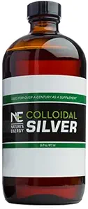 Nature’s Energy Colloidal Silver| 16 Oz, Effective, Antiseptic and Deodorizer for Indoor, Steric and Electrostatic Stabilized| 40 ppm