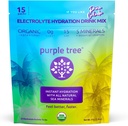 Purpurové hydratačné balíčky z organickej elektrolyty Pina Colada Flavor, bezcukrové tekuté hydratačné tyčinky pre rýchlu rehydratáciu, denný Electrolyte Drink Mix pre dehydratáciu Relief, 15 To-Go balíčkov