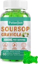 Soursop Graviola Gummies ® 2000mg Soursop Leaves Extract for Digestive, Cell Support, Immunstøtte og Antioksidant ® High-Absorption ® Ikke-GMO, Vegan, 60 Gummies