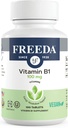 Freeda Vitamin B1 Thiamin 100mg - 支持能量代谢,神经系统健康 - Kosher, Vegan, Gluten Free - Thiamin HCl 100 mg Vitamin B 1 - 纯维特 B1 维生素 Thiamin B1 补充(100 Ct)