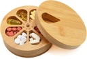 Medicīna Organizators Wood Daily Weekly, Travel Pill organizētājs un Pill turētājs, Vitamīnu Medicine Pill Organizators Case Box, Pill Box diena, Uzlabots dizains ar nedēļas dienām un cieto koka Lid