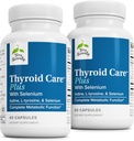 Terry Naturally Thyroid Care Plus - Aid Thyroid에 보충 - 에너지 및 건강한 모발 지원을위한 다이어트 보충 - L-Tyrosine & Selenium과 보충 - 60 캡슐 (2 팩)