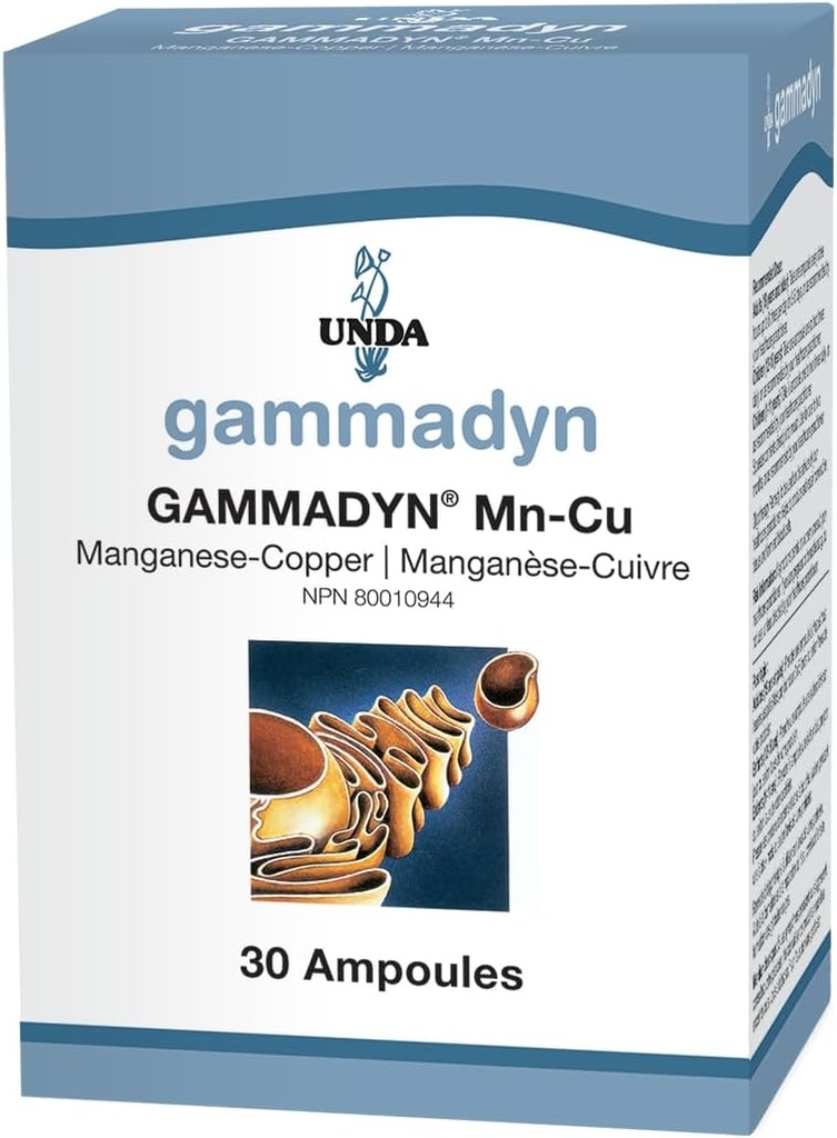 UNDA GAMMADYN Mn-Cu | Manganeso-Copper Oligo-Element Supplement | 30 Ampoules