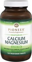 Pioneer Cal Mag " Vitamin D s Calcium " Magnesium supplement for Adults s High Absorption s Verified Gluten Free s 120 Vegetarian Tablets