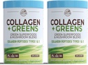 国家FARMS Collagen Peptides Powder with Greens Deatary Powders 增购(第I,III号),用于皮发钉和关节,乳品/葡萄糖/苏加自由,增强超级食品,21.2 Oz,60种服务