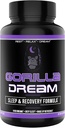 Gorilla Mind Dream Sleep Supplement (120 Kapsule) - Nootropný Infundovaný komplexný spánok a zotavenie Dodatok - GABA, Melatonín, Valerián Root, horčík, L-Theanine, Senzoril, Ashwagandha a ďalšie