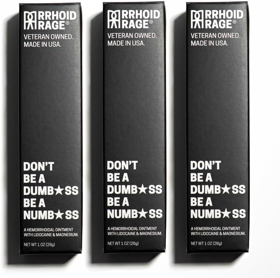 Ointment - Fissure and Hemorrhoid Treatment with Lidocaine, Aloe Extract, Magnesium Sulfate, Balsam Fir, Fast Acting Hemorrhoid Cream for Itching, Swelling ו-מקסימום כאב הקלה (3-Pack)