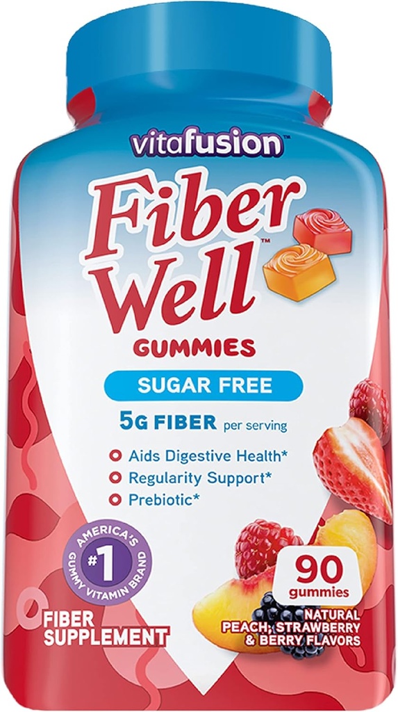 Nhà xuất tinh Garlique Timio mạch phụ trợ cho Vitauof Sugar Free Fiber Gummies, 90 Count