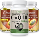 Liposomal CoQ10 800мг 1шт Bundle з Ubiquinol CoQ10 600 МГ М'які гелі з Омега-3 & Shilajit & PQQ 2PCS