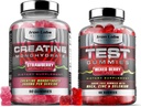 Muscle Gummy Bundle - Cretine Monohydrate Gummies & Testo Gummies for Men - Advanced Bundle