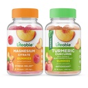 Lifeable Magnesium 85mg + Turmeric Curcumin, Gummies Bundle - Great Tasting, Vitamin Supplement, Gluten Free, GMO Free, Chewable Gummy