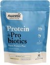 Nuzest - Protein + Probiotics – Gut Health - Superfood Powder Plant Protein Blend - 300g / 10.6 oz Pouch (10 Servings) (French Vanilla, 300g)
