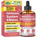 vivcmin Graviola Soursop Leaf Extract Liquid - Soursop Bitters Liquid, Support Immune, Relax, Liver and Sleep, Sugar & Alcohol-Free, Highly Absorbable Formula, Strawberry Flavor, 2 Fl Oz