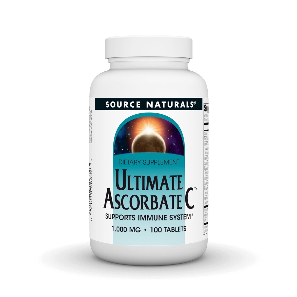 Source Naturals Ultimate Ascorbate C - Vitamin C - 2000 mg Supports Immune System - 100 Tablets