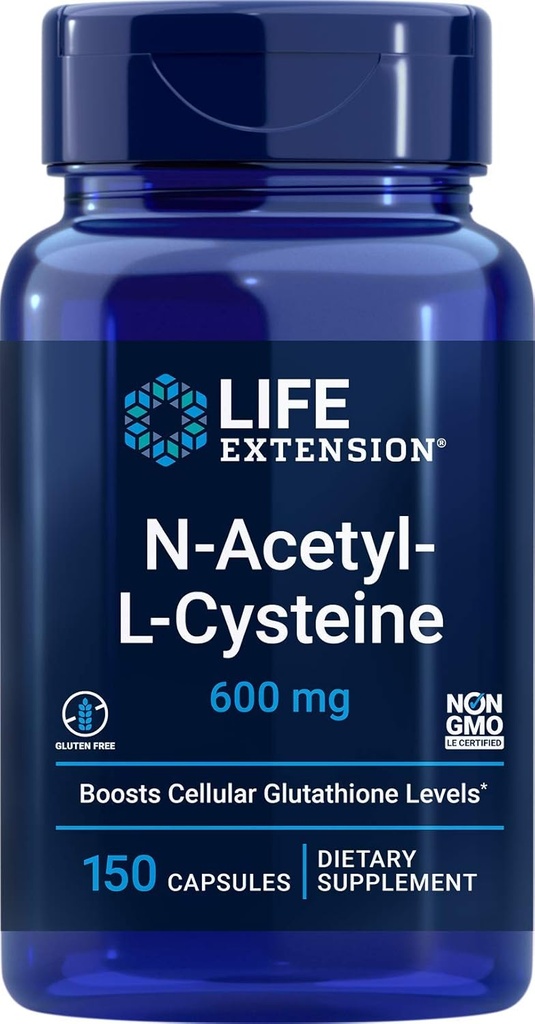 Life Extension N-Acetyl-L-Cysteine (NAC) 600 mg, 150 kapslar