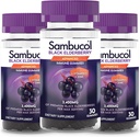 Sambucol 검정 Elderberry Gummies - 성인, Sambucus Elderberry Gummies, Immune 지원 Gummies - 30 카운트, 3 팩