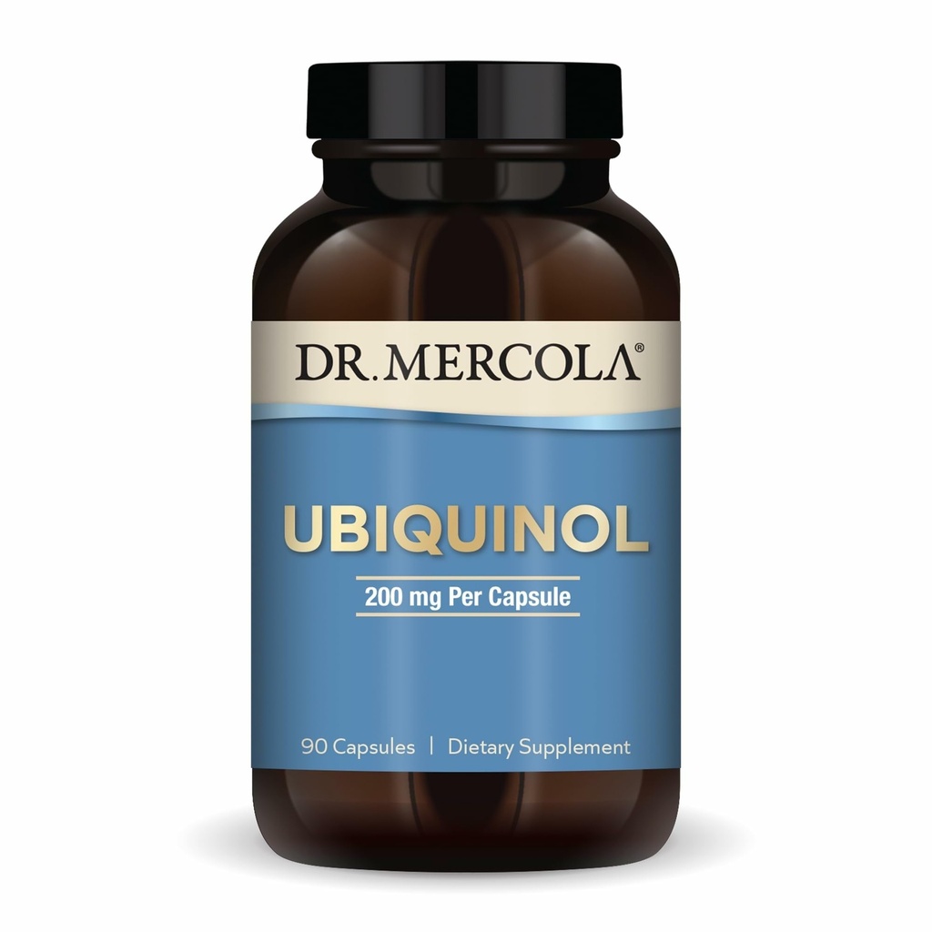 Dr. Mercola Ubiquinol - Supports Energy Production - Antioxidant Supplement - Non-GMO, Gluten-Free & Soy-Free - 90 Capsules (90 Servings) - 200 mg