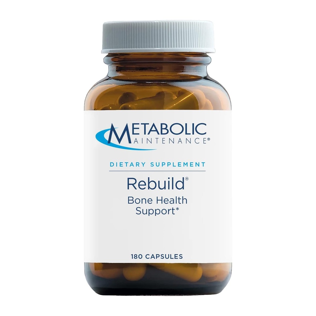 Metabolic Maintenance Rebuild - Calcium, Magnesium,Vitamin D & K Blend - Bone Health Support - Vegetarian Capsules - No Unnecessary Binders or Fillers - 60 Servings - 180 Count