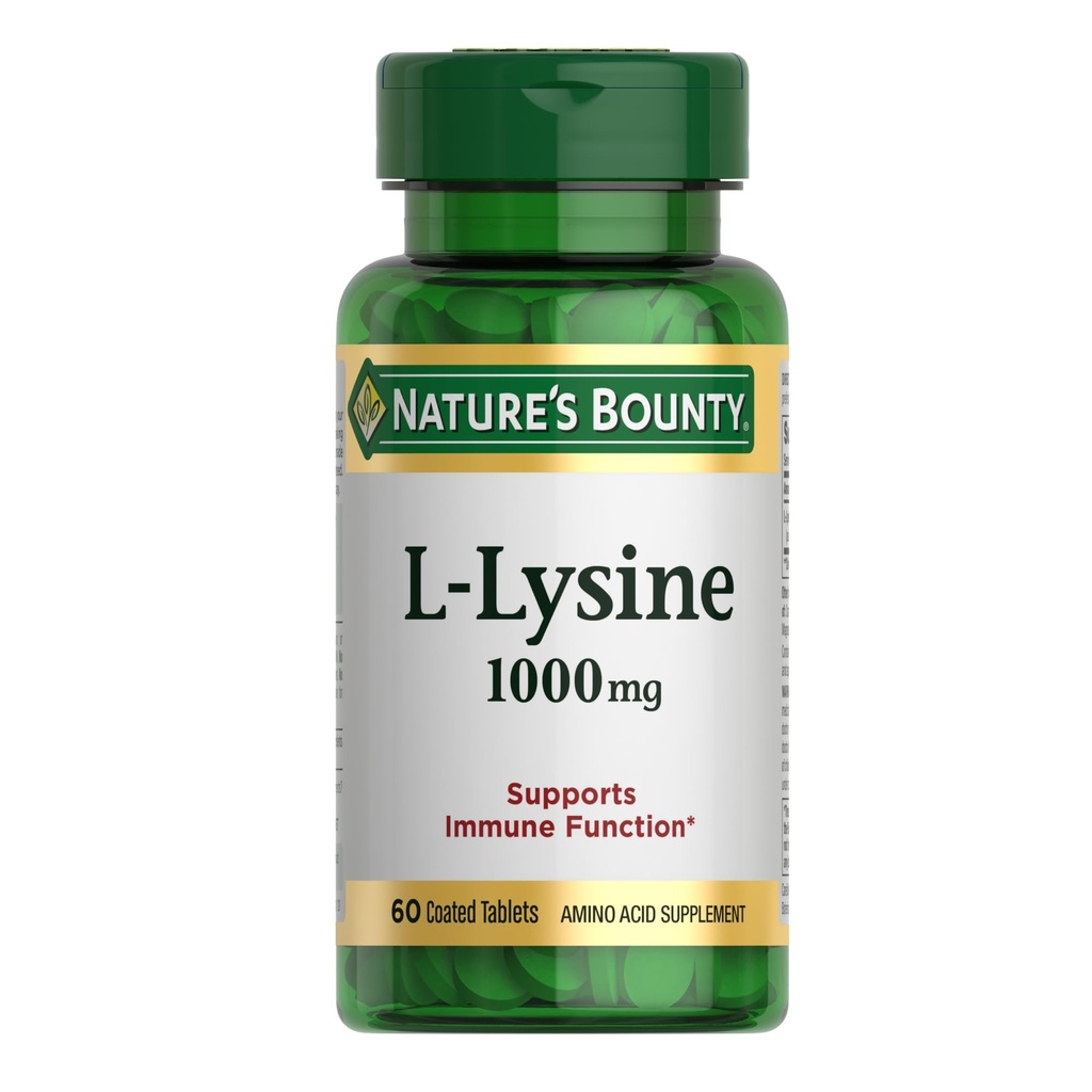 Nature's Bounty L-Lysine 1000 mg, 60 Tablets (Pack of 3)