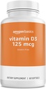 Básico - Vitamina D3, 125 mcg, 60 Softgels (1 por porção), sem glúten