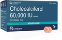 Vitamina D3 60000 IU - Chewable Cholecalciferol vitamina D supplemento per le donne & uomini - 40 compresse