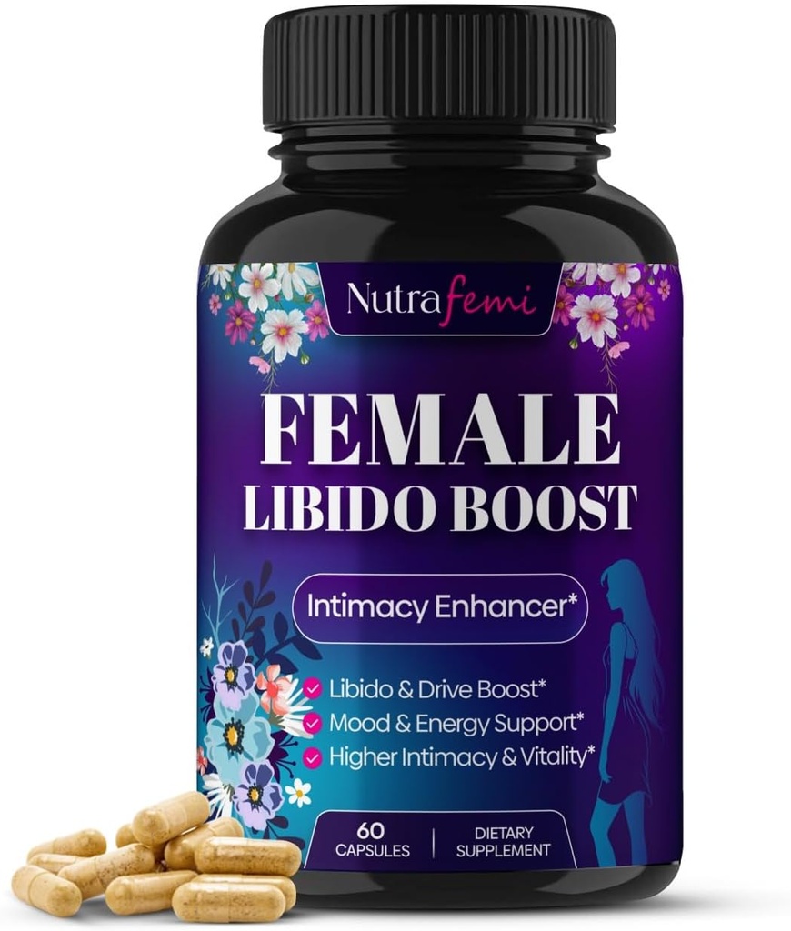 Fast Acting Highly Effective Libido Booster for Women-Female Libido Booster for Hormonal Balance, Mood & Drive, Natural Lubrication - with Maca Root, Ginseng, Tribulus, Gingko & Ashwagandha