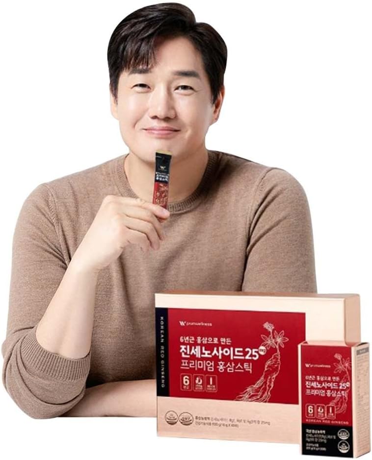 El Ksenb Premium Red Ginseng Sticks Portable amb els growseng coreana Red Gyng Extrava No hi ha presovives (Ginseoside 25mgP)