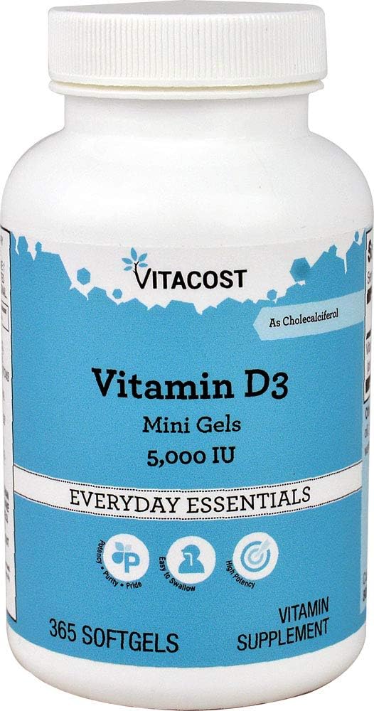 Vitacost Vitamina D3 (As Cholecalciferol) - 5000 Iu - 365 Softgel Mini Gels